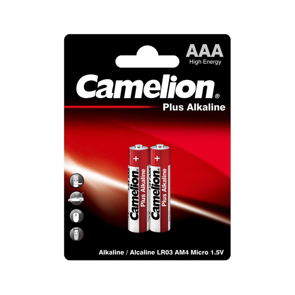 باتری نیم قلمی کملیون ۲تایی Camelion Plus Alkaline AAA