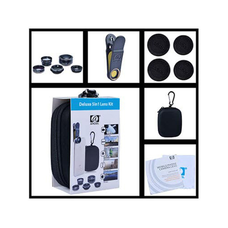 لنز موبایل 5 عددی اپکسل Apexel 5in1 kit Lens APL-DG5H